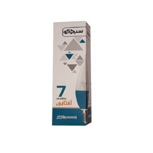 لامپ شمعی کریستالی 7 وات سیدکو شفاف مدل C37w