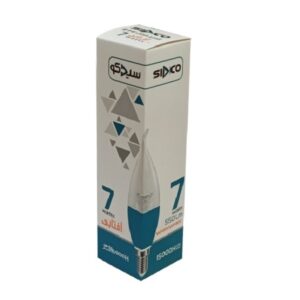 لامپ شمعی کریستالی 7 وات سیدکو شفاف مدل C37w