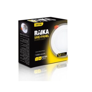 پنل هالوژن 9 وات رایکا مدل آرتین دور شیشه ای
