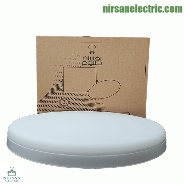 پنل فول لایت مهتابی روکار گرد فریم لس 24 وات افشان طلوع
